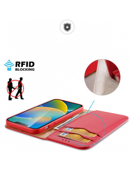 DUX DUCIS HIVO étui pour IPHONE 15 Plus rouge