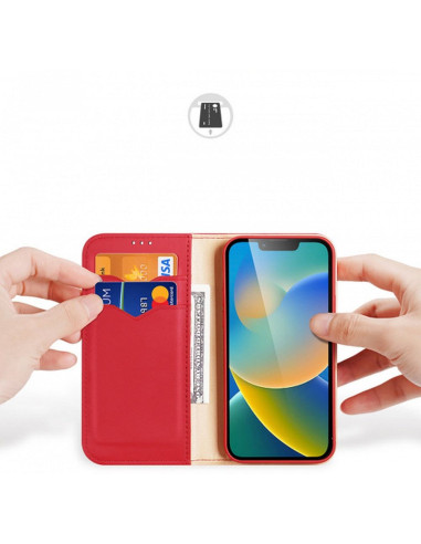 DUX DUCIS HIVO étui pour IPHONE 15 Plus rouge