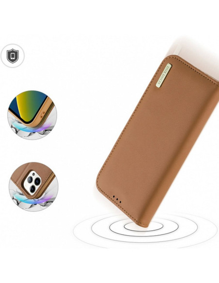 DUX DUCIS HIVO étui pour IPHONE 15 Pro marron