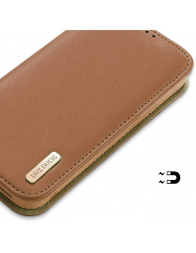 DUX DUCIS HIVO étui pour IPHONE 15 Pro marron