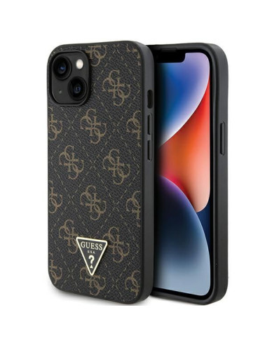 Coque GUESS pour IPHONE 13 / 14 / 15 GUHCP14SPG4GPK (Triangle Metal Logo) noir