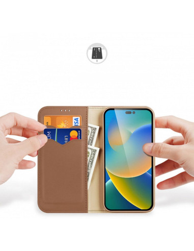 DUX DUCIS HIVO étui pour IPHONE 15 Pro Max marron