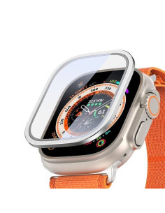DUX DUCIS Flas - Verre trempé avec lunette pour Apple Watch Ultra/Ultra 2 49mm argenté