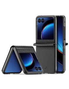 DUX DUCIS Bril - Case en cuir pour Motorola Razr 40 Ultra noir