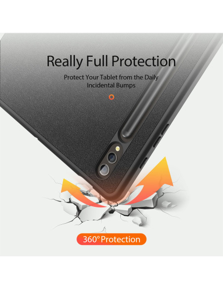 DUX DUCIS Domo - Case pliante avec porte-stylet pour Samsung Tab S9 Plus noir