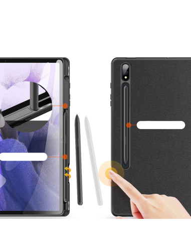 DUX DUCIS Domo - Case pliante avec porte-stylet pour Samsung Tab S9 Plus noir