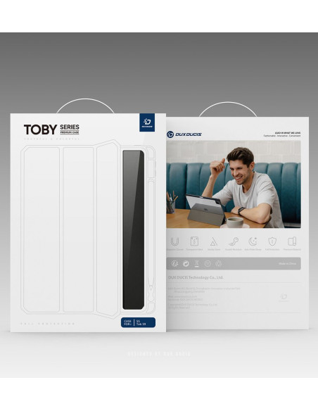 DUX DUCIS Toby - Case intelligente avec porte-stylet pour Samsung Tab S9 noir