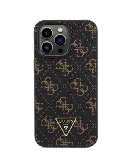 Coque GUESS pour IPHONE 14 Pro GUHCP14LPG4GPK (4G Triangle Metal Logo) noir