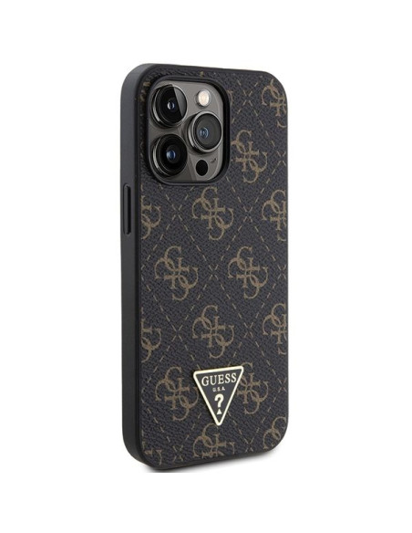 Coque GUESS pour IPHONE 14 Pro GUHCP14LPG4GPK (4G Triangle Metal Logo) noir
