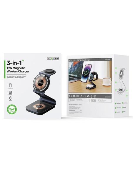 DUZZONA W15 - Chargement sans fil de bureau 3in1 15W