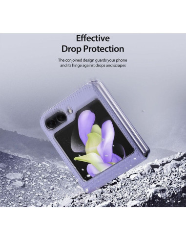 DUX DUCIS Bril - Case en cuir pour Samsung Galaxy Z Flip5 5G violet