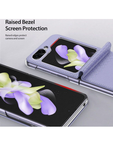 DUX DUCIS Bril - Case en cuir pour Samsung Galaxy Z Flip5 5G violet