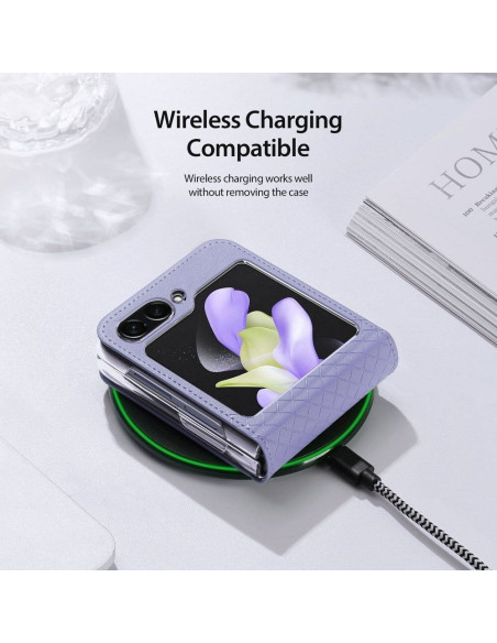 DUX DUCIS Bril - Case en cuir pour Samsung Galaxy Z Flip5 5G violet