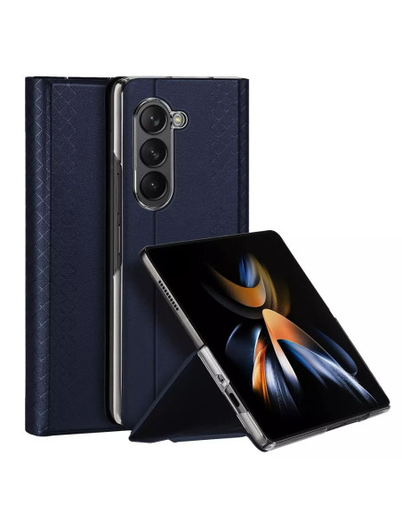 DUX DUCIS Bril - Case en cuir pour Samsung Galaxy Z Fold5 5G bleu