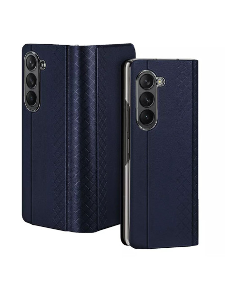 DUX DUCIS Bril - Case en cuir pour Samsung Galaxy Z Fold5 5G bleu