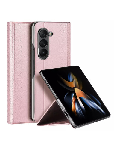 DUX DUCIS Bril - Case en cuir pour Samsung Galaxy Z Fold5 5G rose