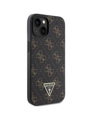 Coque GUESS pour IPHONE 13 / 14 / 15 GUHCP15SPG4GPK (4G Triangle Metal Logo) noir
