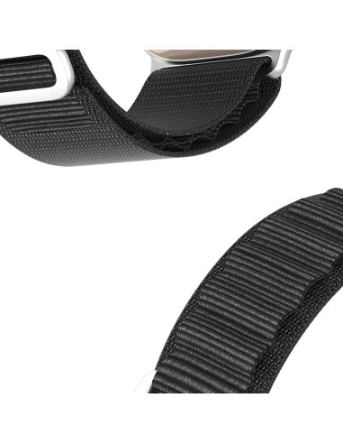 DUX DUCIS GS - Bracelet en nylon pour Apple Watch 42/44/45/49mm noir