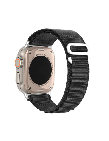 DUX DUCIS GS - Bracelet en nylon pour Apple Watch 42/44/45/49mm noir