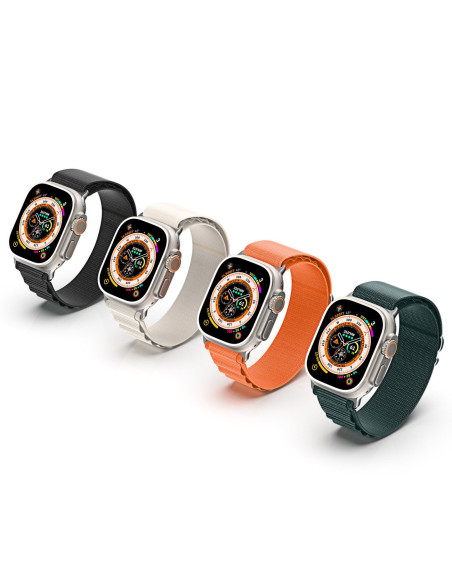 DUX DUCIS GS - Bracelet en nylon pour Apple Watch 42/44/45/49mm noir