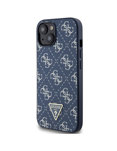 Coque GUESS pour IPHONE 13 / 14 / 15 GUHCP15SPG4GPB (4G Triangle Metal Logo) bleu
