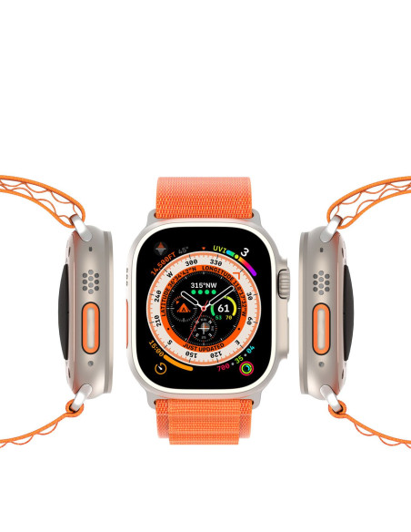DUX DUCIS GS Bracelet en nylon pour Apple Watch 42 / 44 / 45 / 49 mm orange