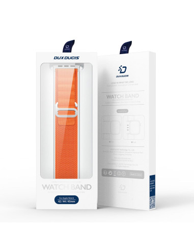 DUX DUCIS GS Bracelet en nylon pour Apple Watch 42 / 44 / 45 / 49 mm orange