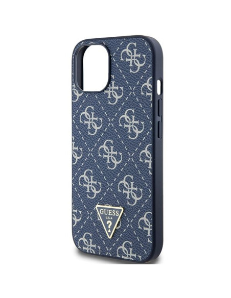 Coque GUESS pour IPHONE 13 / 14 / 15 GUHCP15SPG4GPB (4G Triangle Metal Logo) bleu