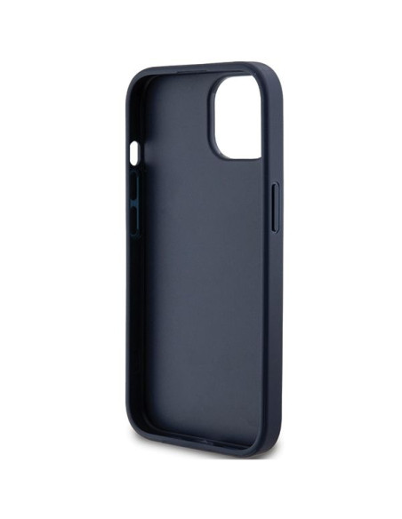 Coque GUESS pour IPHONE 13 / 14 / 15 GUHCP15SPG4GPB (4G Triangle Metal Logo) bleu