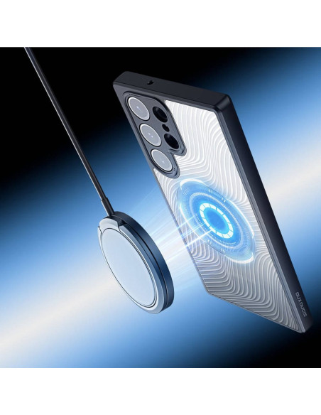 DUX DUCIS Aimo Mag - Case blindée compatible MagSafe pour Samsung Galaxy S23 Ultra noir