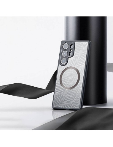 DUX DUCIS Aimo Mag - Case blindée compatible MagSafe pour Samsung Galaxy S23 Ultra noir