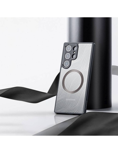DUX DUCIS Aimo Mag - Case blindée compatible MagSafe pour Samsung Galaxy S23 Ultra noir