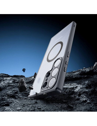 DUX DUCIS Aimo Mag - Case blindée compatible MagSafe pour Samsung Galaxy S23 Ultra noir