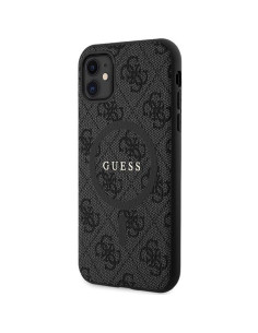 Véritable GUESS Case GUHMN61G4GFRK pour iPhone 11 (Compatible avec Magsafe / 4G Ring classic logo / noir) 2