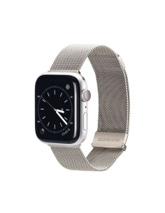 DUX DUCIS Milanese - Bracelet magnétique en acier inoxydable pour Apple Watch 38/40/41mm platine.