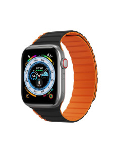 DUX DUCIS LD - Bracelet en silicone pour Apple Watch 38/40/41mm noir/orange