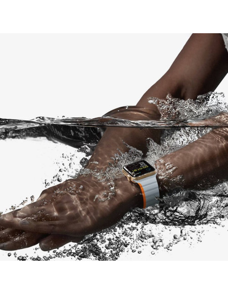 DUX DUCIS LD - Bracelet en silicone pour Apple Watch 38/40/41mm gris/orange