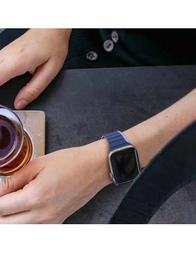 DUX DUCIS LD - Bracelet en silicone pour Apple Watch 38/40/41mm bleu