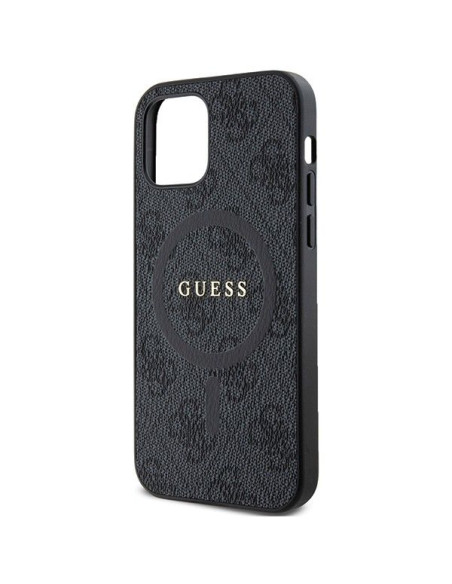GUESS case for IPHONE 12 / 12 Pro compatible with MagSafe GUHMP12MG4GFRK (4G Ring classic logo) black