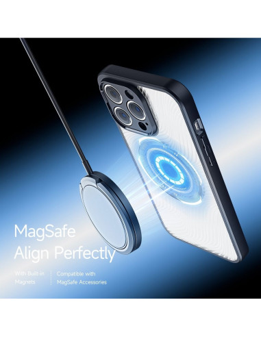 DUX DUCIS Aimo Mag - Case blindée compatible MagSafe pour Apple iPhone 13 Pro Max noir