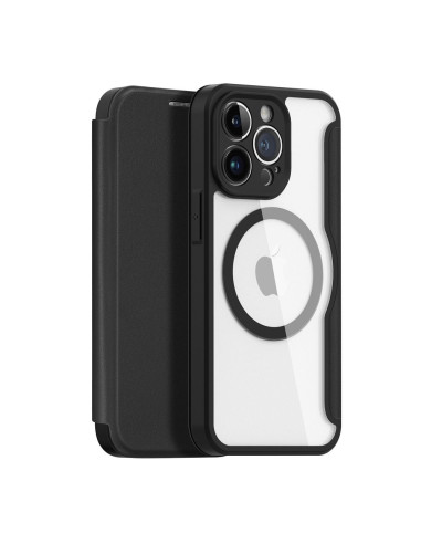 DUX DUCIS Skin X Pro - Coque à rabat compatible MagSafe pour Apple iPhone 13 Pro noir