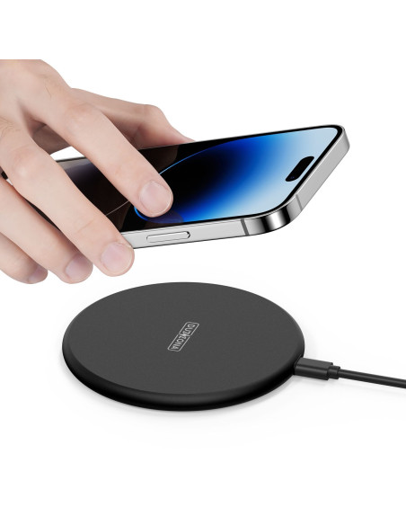 DUZZONA W11 - Chargeur inductif compatible MagSafe 15W noir