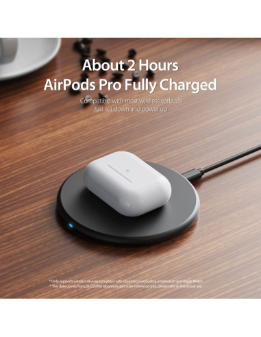 DUZZONA W11 - Chargeur inductif compatible MagSafe 15W noir