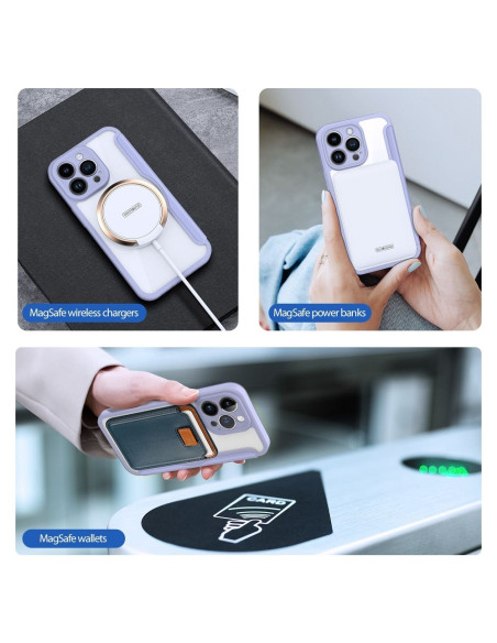 DUX DUCIS Skin X Pro - Coque à rabat compatible MagSafe pour Apple iPhone 14 Pro Max bleu