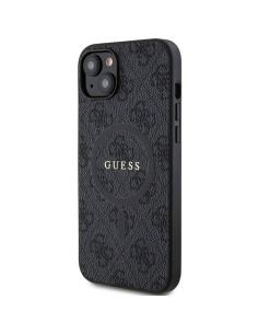 Véritable GUESS Case GUHMP14SG4GFRK pour iPhone 14 (Compatible avec Magsafe / 4G Ring classic logo / noir) 2