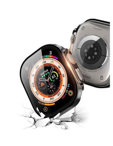 DUX DUCIS Hamo - Coque de protection avec verre pour Apple Watch Ultra/Ultra2 49mm noir