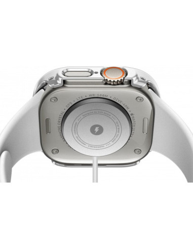 DUX DUCIS Hamo - Coque de protection avec verre pour Apple Watch Ultra/Ultra2 49mm argenté.