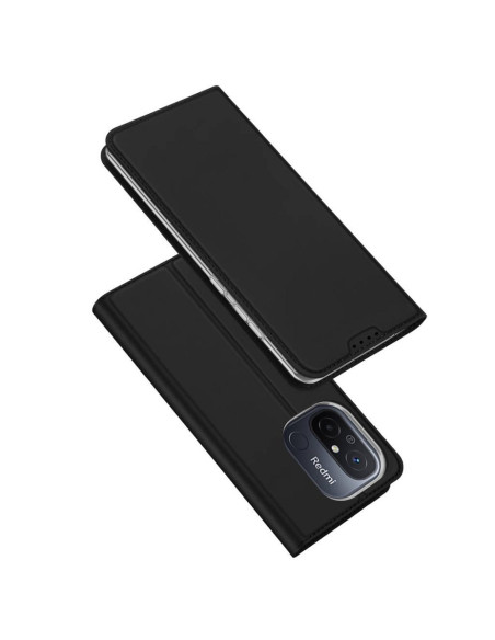 DUX DUCIS Skin Pro - Coque à rabat pour Redmi 12C noir