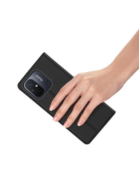 DUX DUCIS Skin Pro - Coque à rabat pour Redmi 12C noir