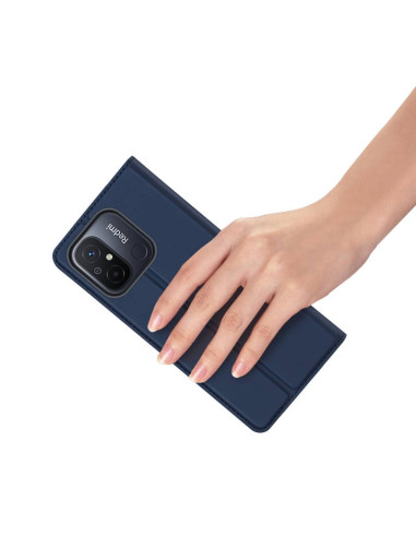 DUX DUCIS Skin Pro - Coque à rabat pour Redmi 12C bleu